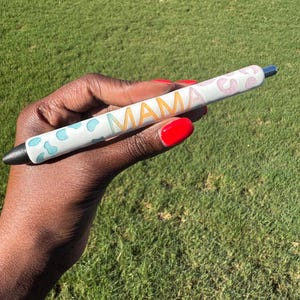Pastel Leopard Rainbow Mama Glitter Pen | Gel Pen | Refillable Pen