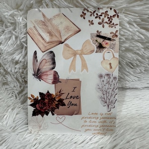 Vintage Lover Kindle Insert for clear case, Bookish Kindle Stickers, Kindle Skin, Bookish Accessories