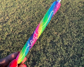 Rainbow Glitter Gel Pen: Refillable Papermate Inkjoy, Smooth Writing
