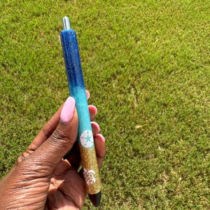 Beach Glitter Pen | Gel Pen | Refillable Pen