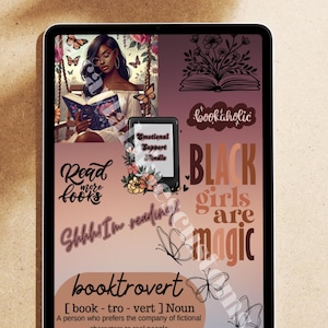 Black Girl Magic Kindle Insert: Bookish Kindle Stickers