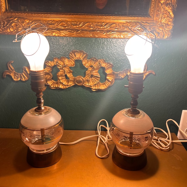 Pair Vintage Lamps Etsy