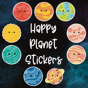 Stickers planète heureuse