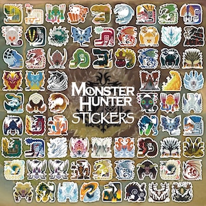 Collection complète de stickers Monster Hunter World