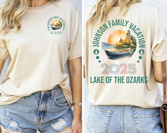 Custom Family Lake Vacation Shirts, Matching Group Reunion T-shirts, Family Trip 2025, Custom Lake tee, Lake Life, Boating, Camping Cousins