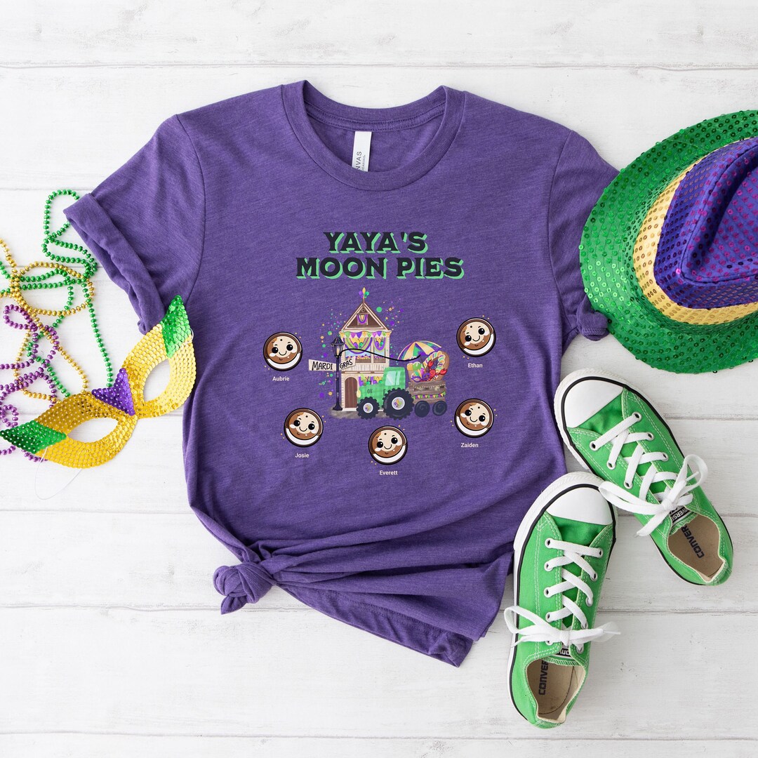 Custom Yaya's Moon Pies Mardi Gras Sweatshirt, Carnival Crewneck, Fat