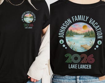 Custom Family Lake Vacation Shirts, Matching Group Reunion T-shirts, Family Trip River, Custom Lake tee, Lake Life Boating Summer Vacation
