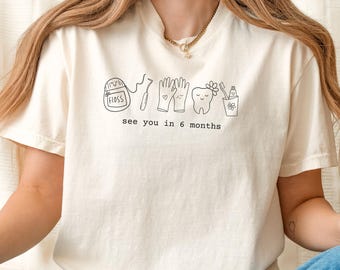 Comfort Colors Funny Dental Hygiene Shirt, Dental Hygienist Tshirt New Grad Gift RDH Sweatshirt Hygienist Sweater, Dentist Tee Dental Office