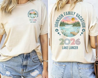 Custom Family Lake Vacation Shirts, Matching Group Reunion T-shirts, Family Trip River, Custom Lake tee, Lake Life Boating Summer Vacation