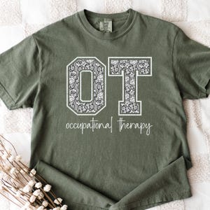 Occupational Therapy Comfort Colors® Lace shirt, OT t tshirt, COTA tee, OTA T-shirt, Occupational Therapist Grad Gift Sweatshirt Sweater