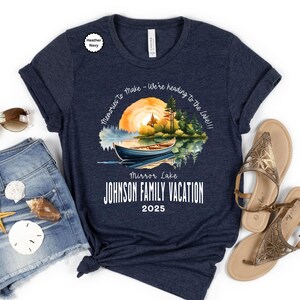 Custom Family Lake Vacation Shirts, Matching Group Reunion T-shirts, Family Trip 2025, Custom Lake tee, Lake Life, Boating, Camping Cousins