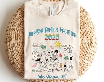 Custom Family Lake Vacation Shirts, Matching Group Reunion T-shirts, Doodles Family Trip, Custom Lake tee, Lake Life, Boating, Camping 2025