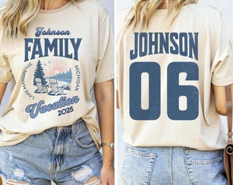 Custom Family Lake Vacation Shirts, Matching Group Reunion T-shirts, Family Trip 2025, Custom Lake tee, Lake Life, Boating, Camping Cousins