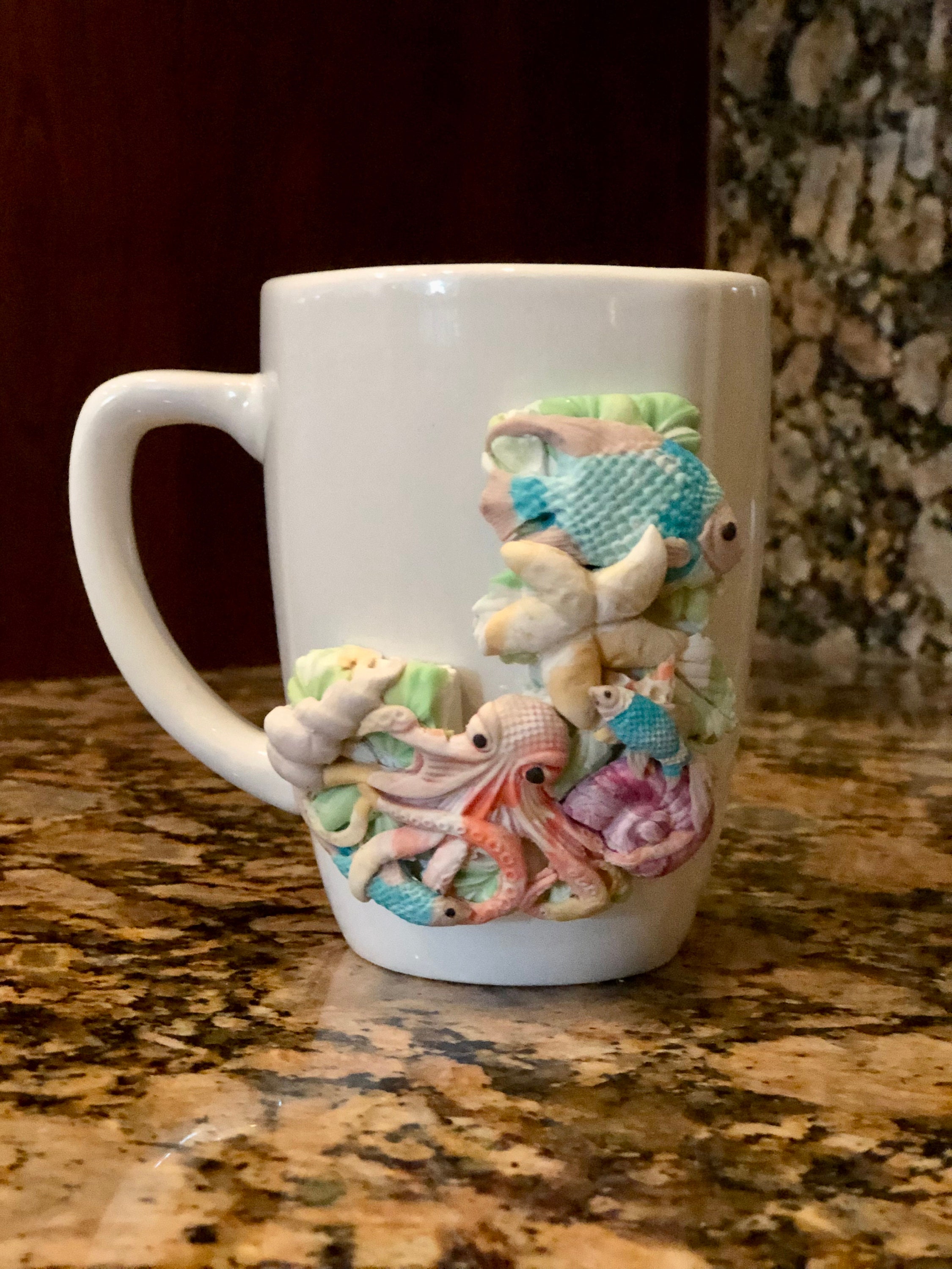 Handmade 3D Polymer Clay Mug, Ocean Theme Mug, Fish Mug, Octopus Mug, Coral  Reef Fish Mug, Decorative Gift Mug, Collector Mug, Pencil Holder - Etsy
