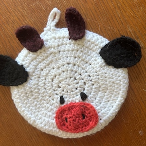 Crochet cow potholder!
