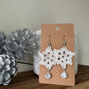 Sparkle snowflake earrings!
