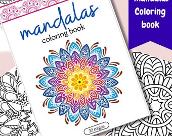 Mandala Coloring Book: 32 Printable Pages for Stress Relief (PDF Download