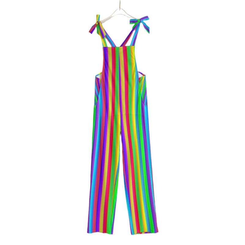 Striped Overall Set