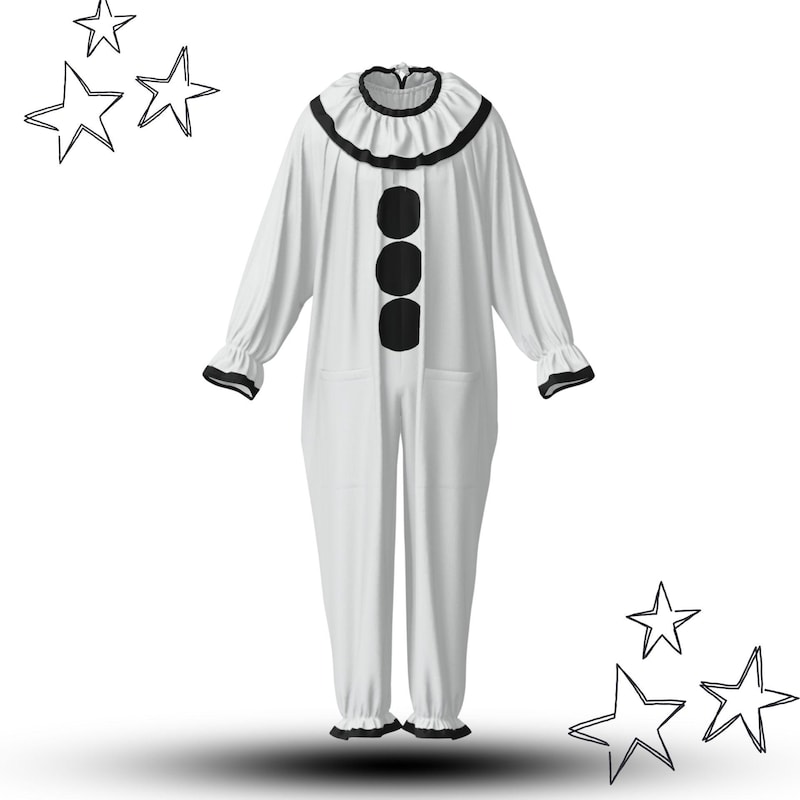 Baggy White Clown Suit - Etsy UK