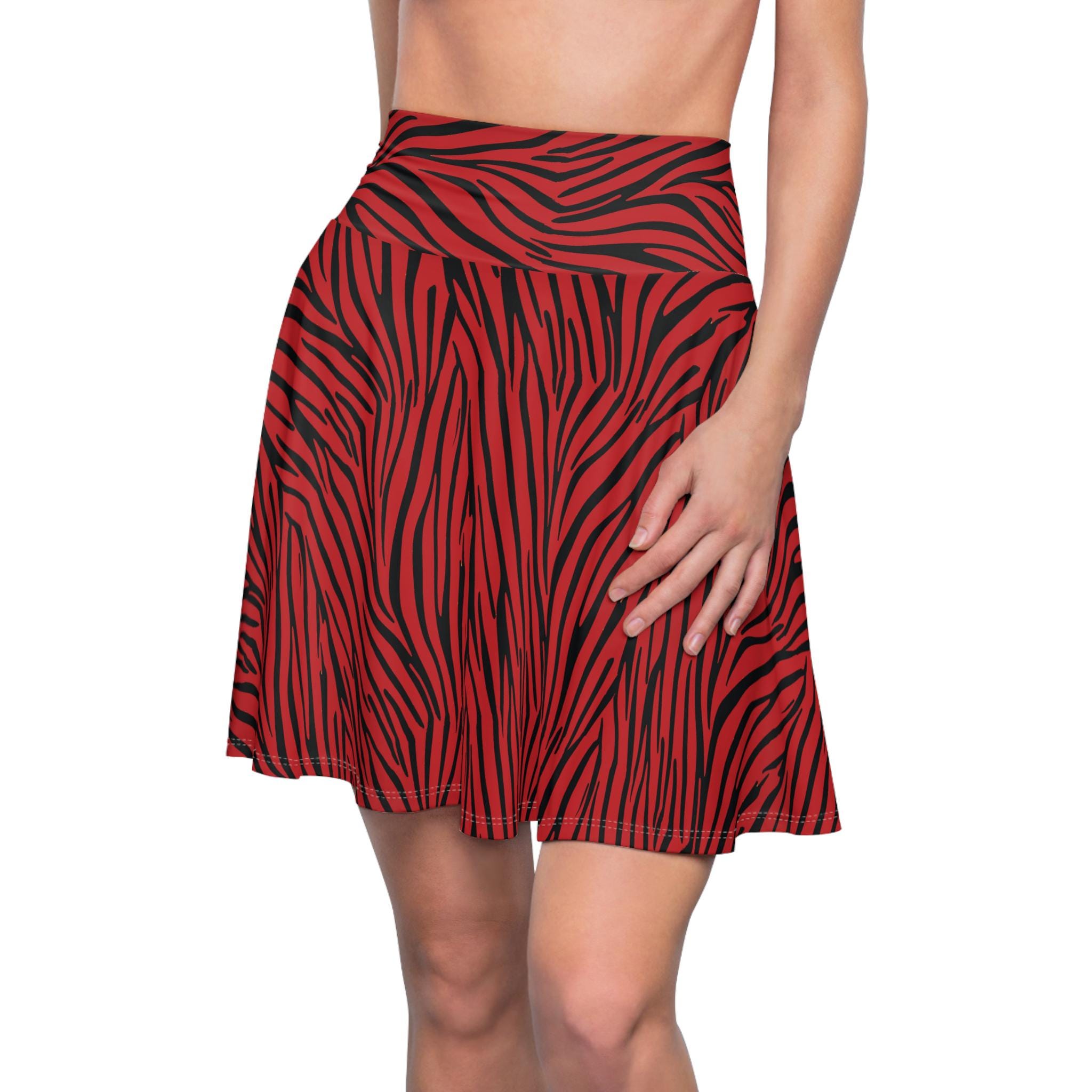 Next Red Zebra Print Skirt NEW ZARA MULTI COLOR RED BLACK ANIMAL
