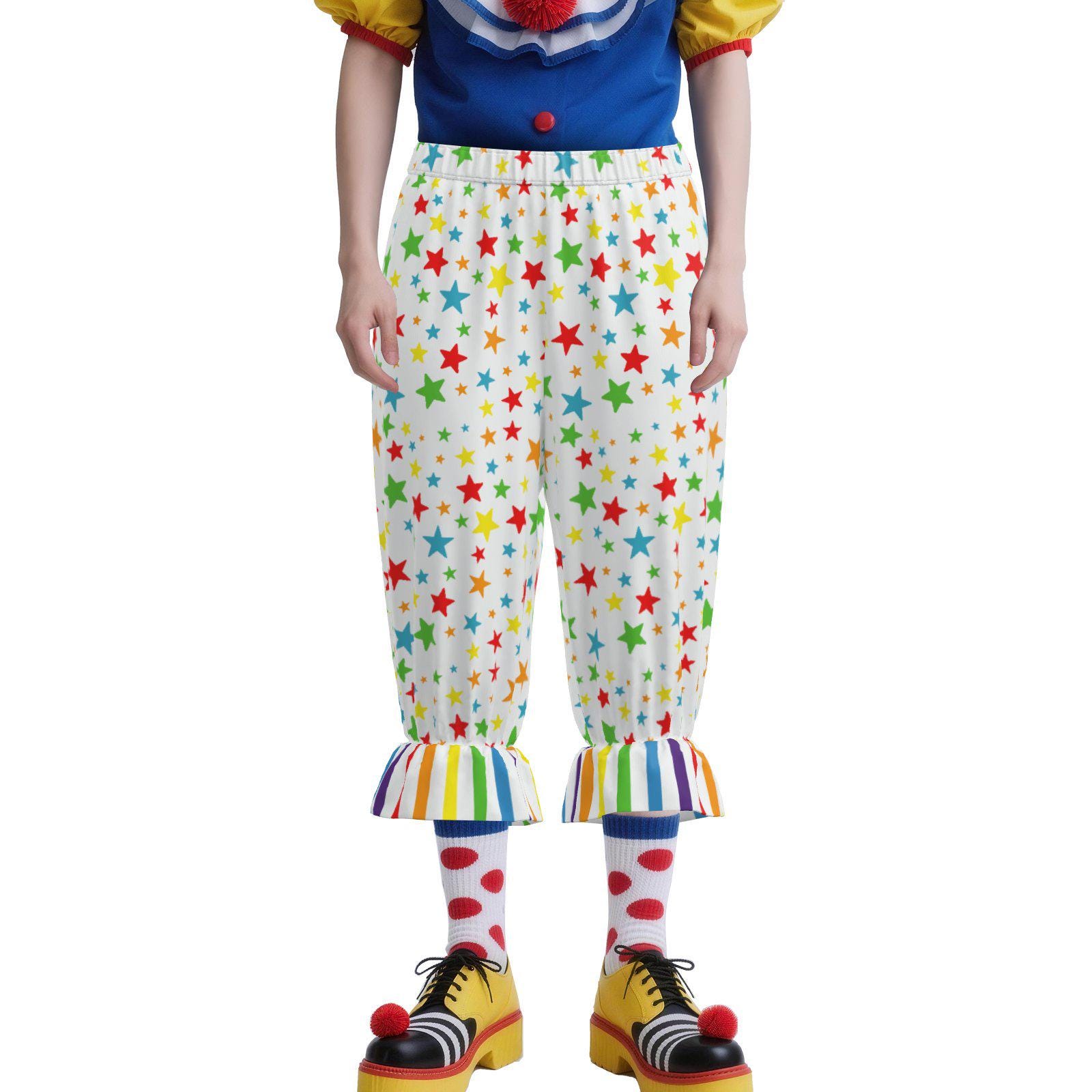 Poo Ba Party Poobah Rainbow Stars Ruffle Bloomers, Clowncore Jester Pants ...