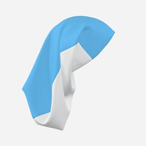 Phrygian Cap Baby Blue White Split Floppy Jester Hat Clown Beanie
