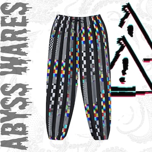 Weirdcore Whimsigoth Pajama Pants Lounge and Sleep Pajama Bottoms Sweatpants Weird Stuff Jirai Kei Glitch Webcore Scene Nonbinary Plush