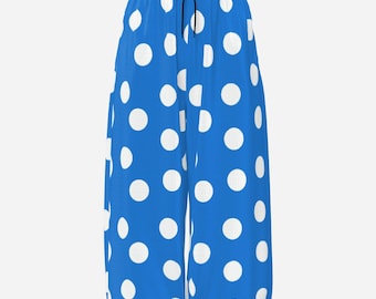 Baggy Pantaloons Puppet Blue White Polkadot Balloon Clown Pants