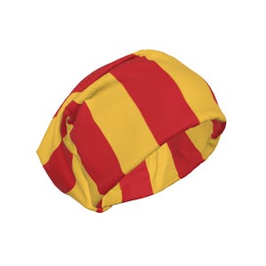 Gorro frigio, gorro de bufón rojo y amarillo con rayas solares, gorro de payaso enano