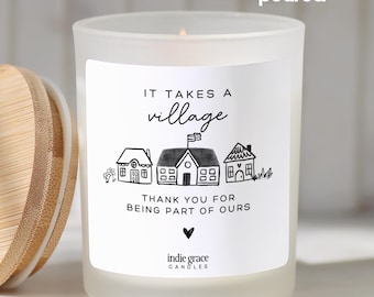 It Takes a Village Candle for Teacher Appreciation Gift Thank You Teacher Candle from Student