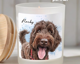 Custom Dog Candle Soy Wax Candle for Dog Mom Personalized Dog Memorial Candles