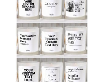 Custom Candles Personalized Candle Favor Custom Candle for Men Custom Text Candle