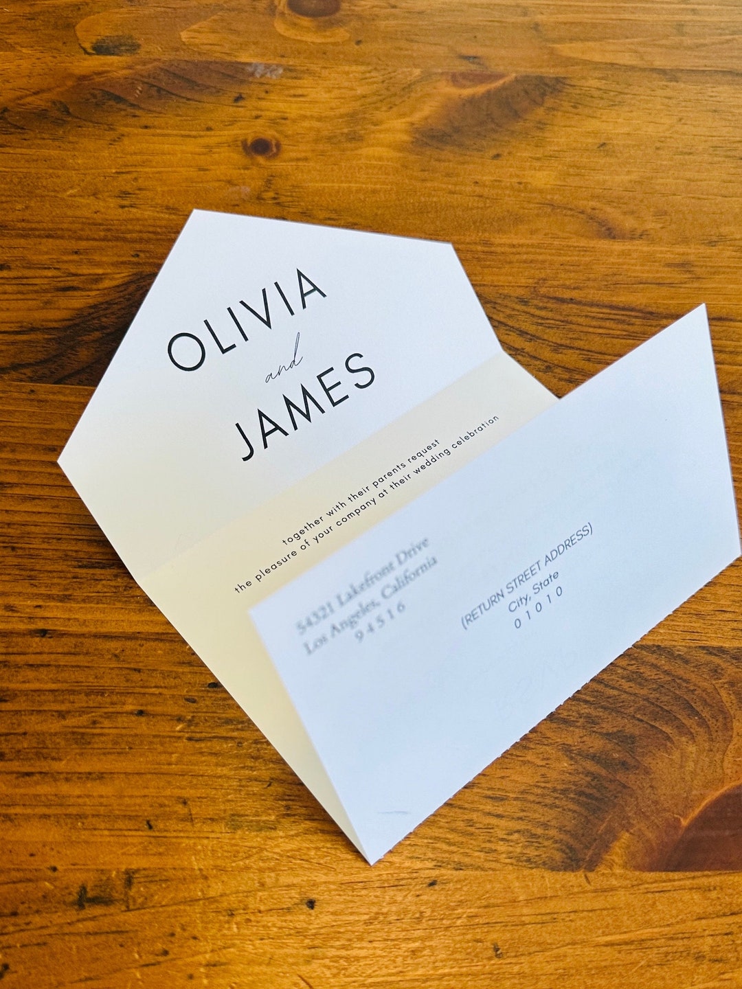 ALLINONE Wedding Invitation Template With Rsvp Card, Diy Fold and ALLINONE Wedding Invitation Template With Rsvp Card, Diy Fold and