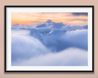 New Zealand Photo Print - Mount Aspiring Clouds | Mount Aspiring Wanaka New Zealand Wall Art