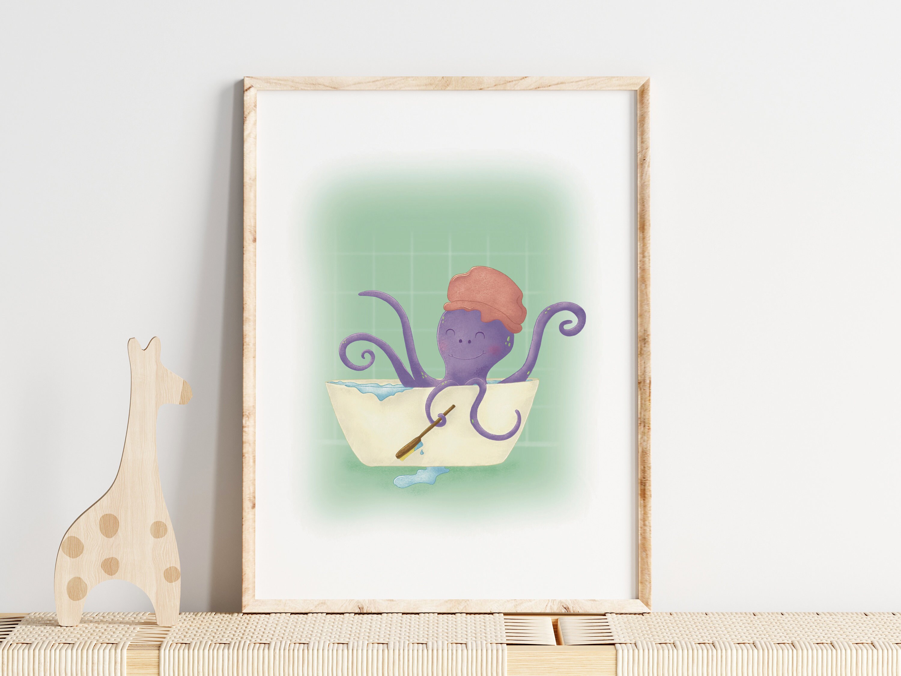 Cute Octopus Bathroom Print, Kids Bathroom Decor, Printable Wall Art, Sea  Creatures Prints, Ocean Bathroom Decor, Digital Prints, image size:3000x2250