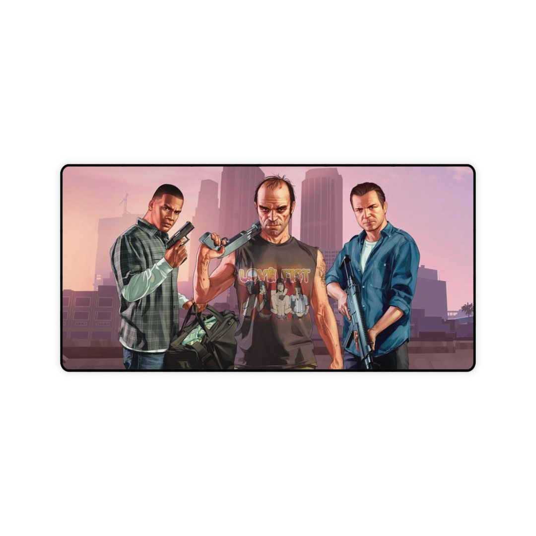 GTA 5 Mouse Pad, Trevor, Michael, Franklin, Grand Theft Auto 5 Mouse