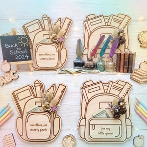 Back to School Money Gift SVG, Backpack with Insert, Gift Card Holder, Laser Cut Engrave Files (Digital Download)