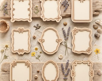 25 grillige lint frame SVG DXF, lasergesneden bestanden Glowforge Cricut (digitale download)