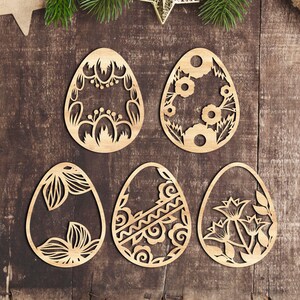 Blumen Natur Osterei Ornament SVG, Laser Cut Dateien Glowforge Silhouette Cricut, Wald Garten Muster Cottage Kern Bauernhaus, Frühling 3D