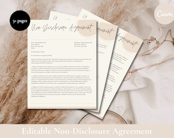 Editable Non-Disclosure Agreement Template: Business NDA (Canva)