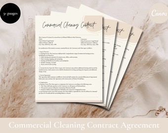 Cleaning Contract Cleaning Professional Cleaning Contract Template House Cleaning Agreement Commercial Cleaning Contract Cleaner Service