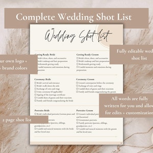 Wedding Photography Shot List,wedding Shot List,wedding Photographer ...
