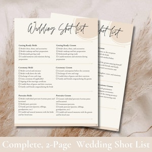 Wedding Photography Shot List,wedding Shot List,wedding Photographer ...
