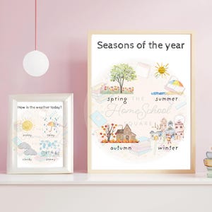 Pósteres sobre el clima y las estaciones: material didáctico divertido para niños