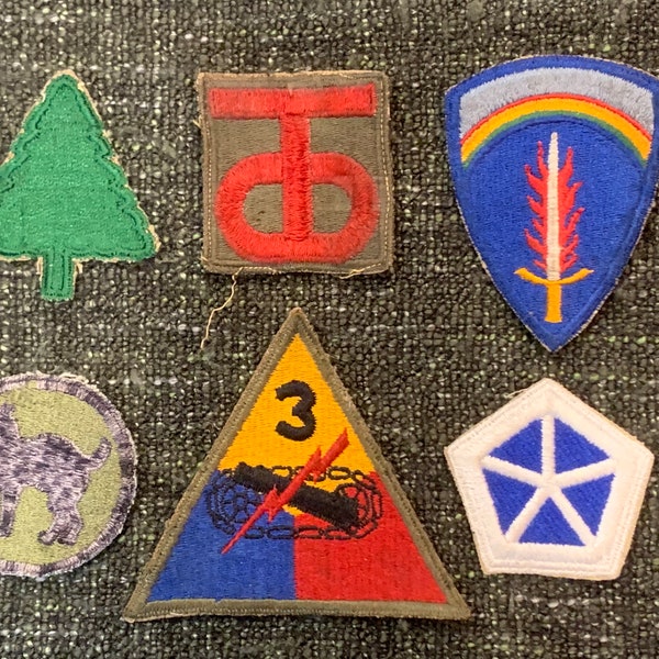 Lot of Six WW2 Army Division Patches