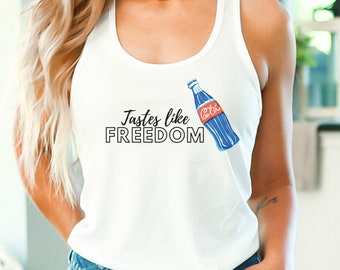 Fourth of July Tank, Patriotic tank, Memorial Day tank, woman tank top, razor back, freedom