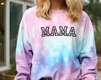 Mama Sweatshirt, mama shirt, Mama Tye Dyed Sweatshirt, mom gift, mama gift