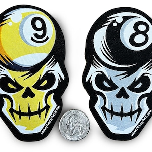 The 8-9 Ball Skull Patch