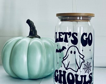 Let’s Go Ghouls - 16oz or 20oz Glass Tumbler w/ Bamboo Lid & Glass Straw
