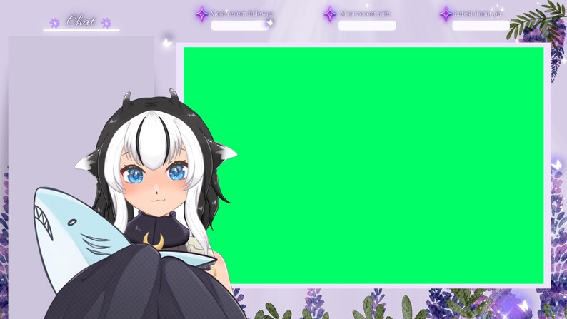 Funimate Overlay Wisteria / Fairy Vtuber Overlay Bundle - Etsy